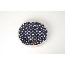 Navy Cross Reversible Cat Bed
